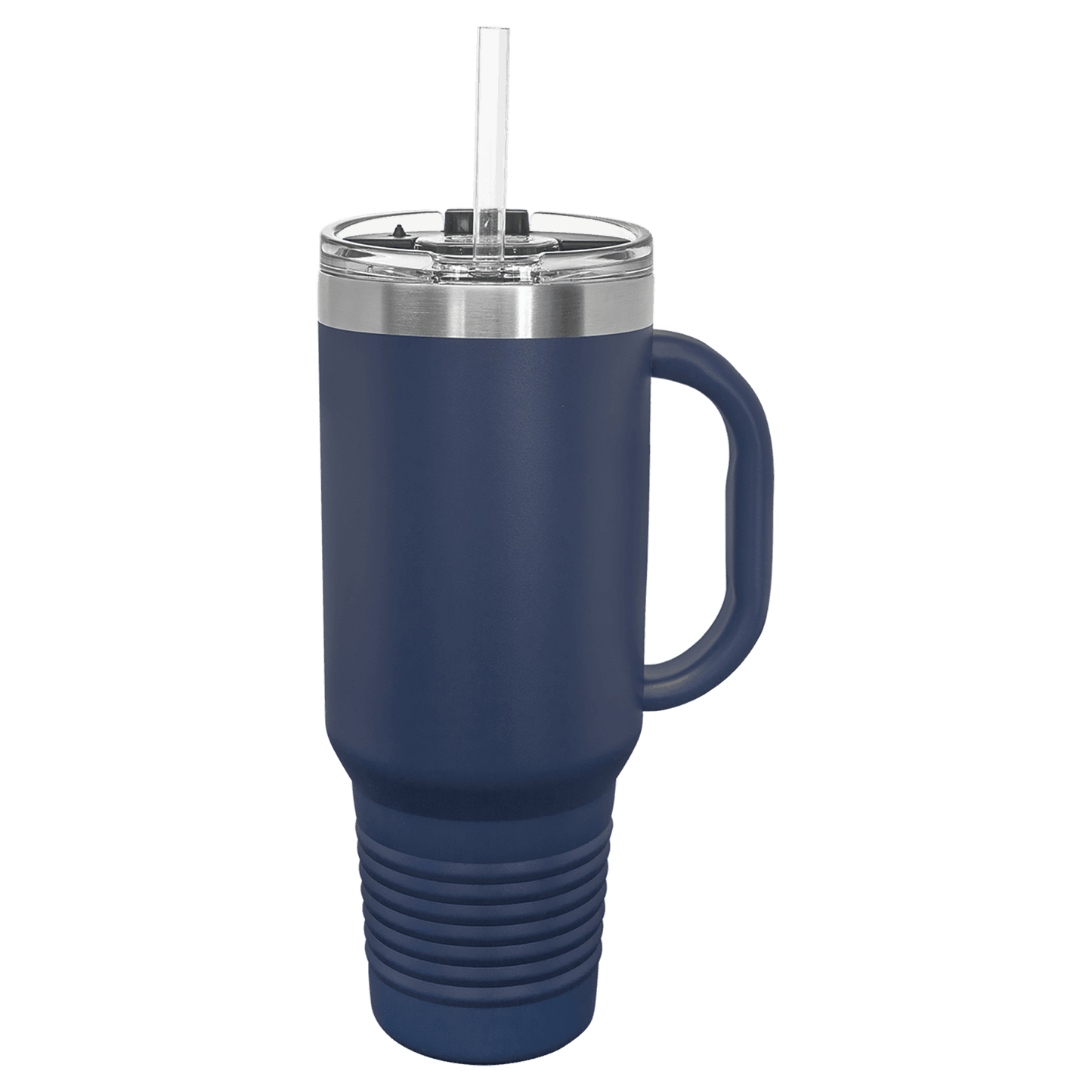 SKU: LTM7406 - Polar Camel 40 oz. Navy Blue Travel Mug with Snap Lid & Straw