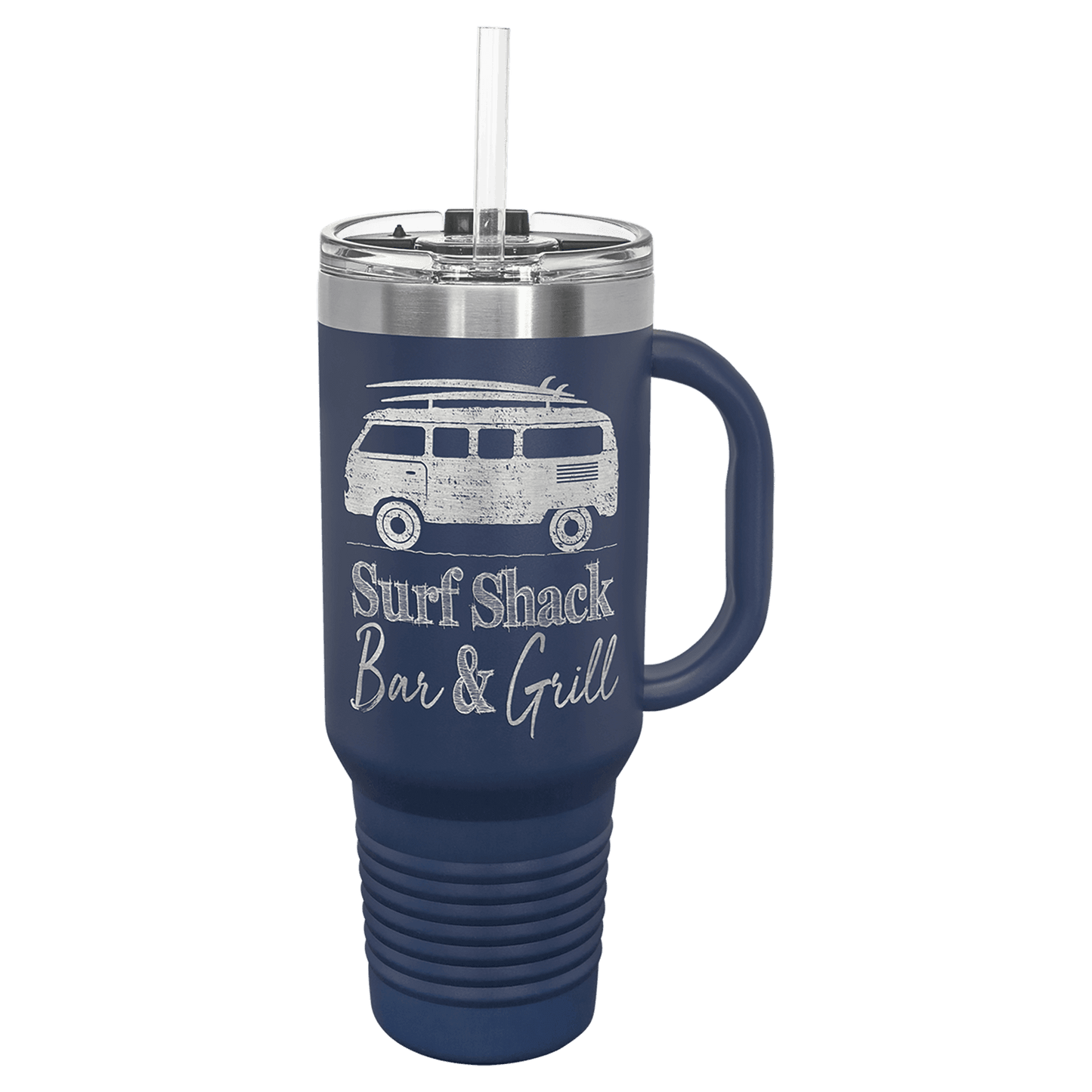 SKU: LTM7406 - Polar Camel 40 oz. Navy Blue Travel Mug with Snap Lid & Straw