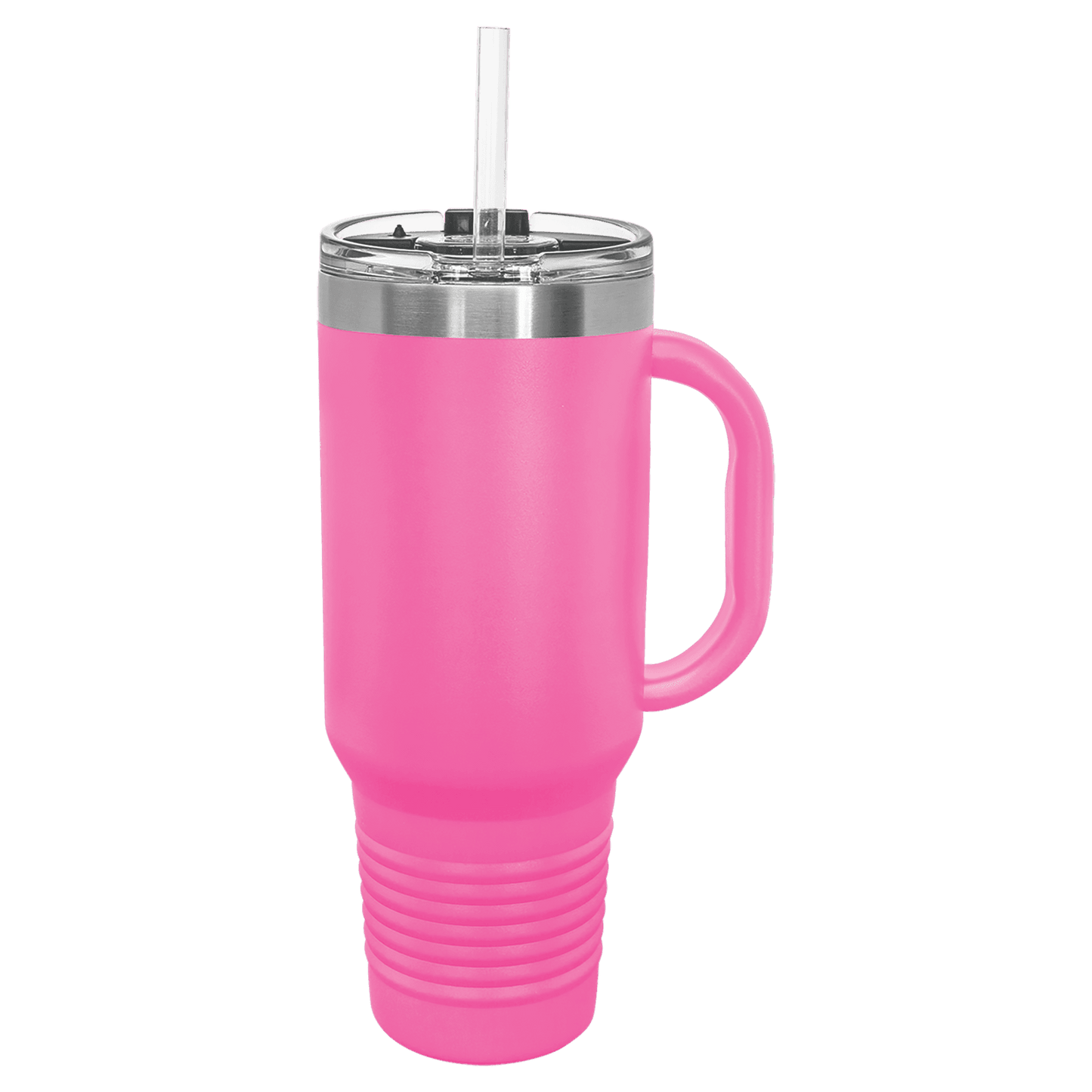 SKU: LTM7409 - Polar Camel 40 oz. Pink Travel Mug with Snap Lid & Straw