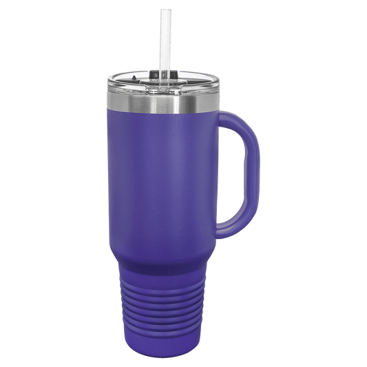 SKU: LTM7411 - Polar Camel 40 oz. Purple Travel Mug with Snap Lid & Straw