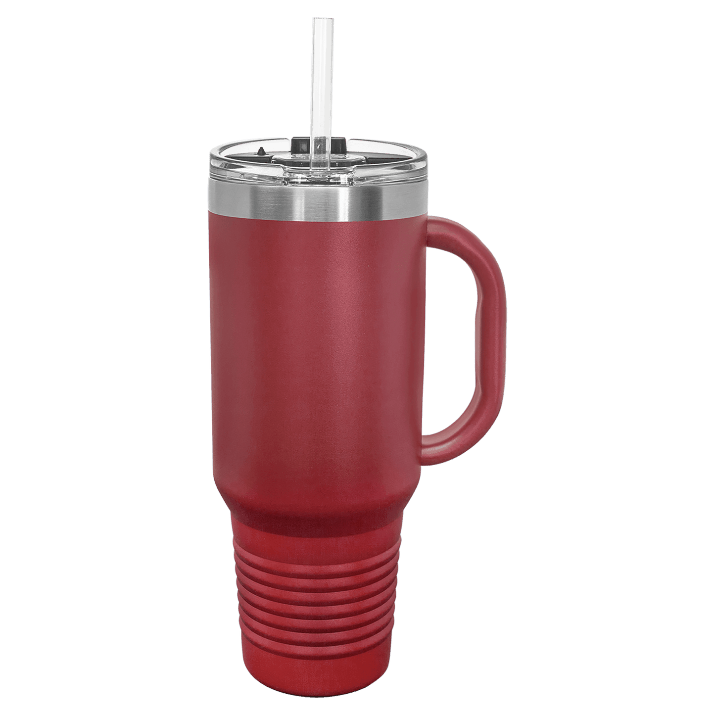 SKU: LTM7413 - Polar Camel 40 oz. Maroon Travel Mug with Snap Lid & Straw