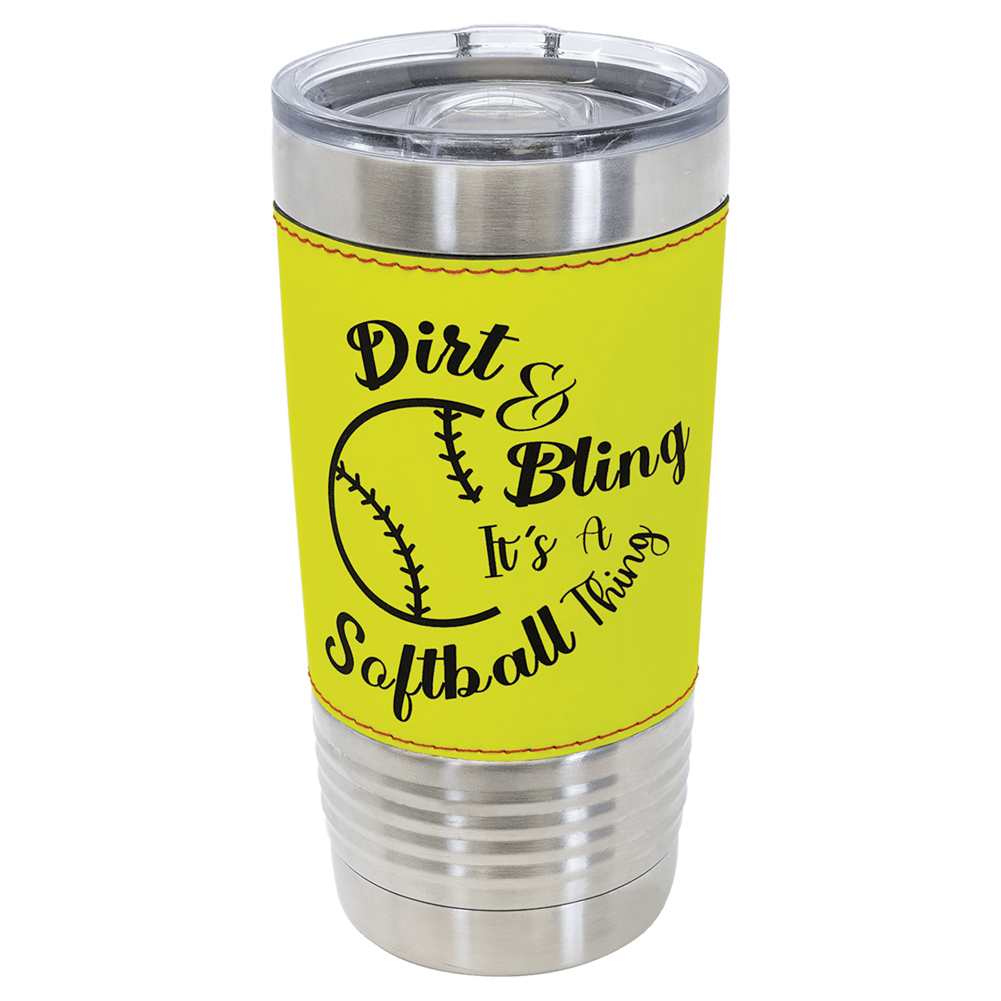 SKU: LTM835 - Polar Camel 20 oz. Softball Leather Tumbler with Slider Lid