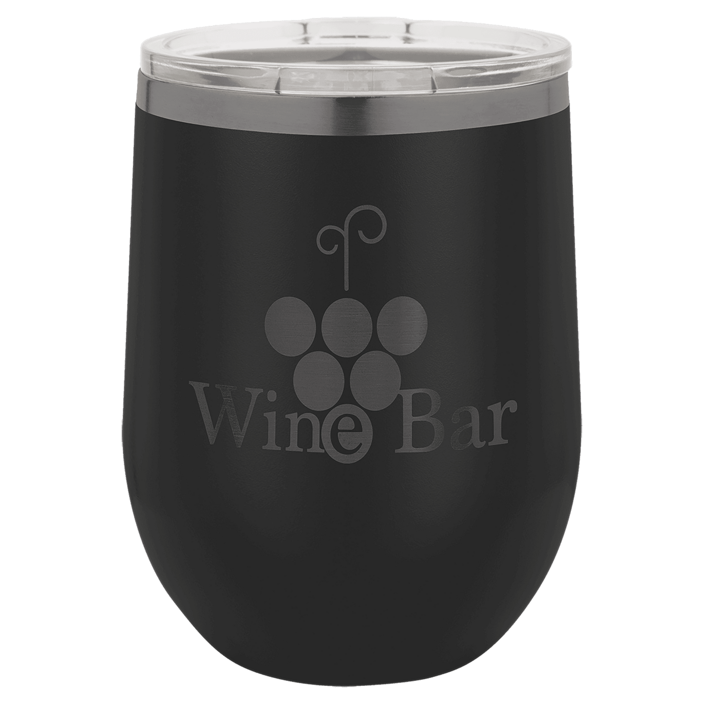 SKU: LTM870 - Polar Camel 12 oz. Black/Ghost Black Stemless Wine Tumbler