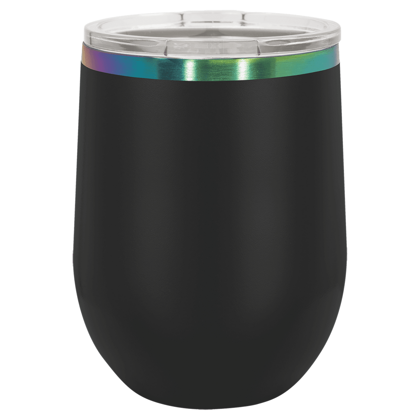 SKU: LTM890 - Polar Camel 12 oz. Black/Prism Stemless Wine Tumbler