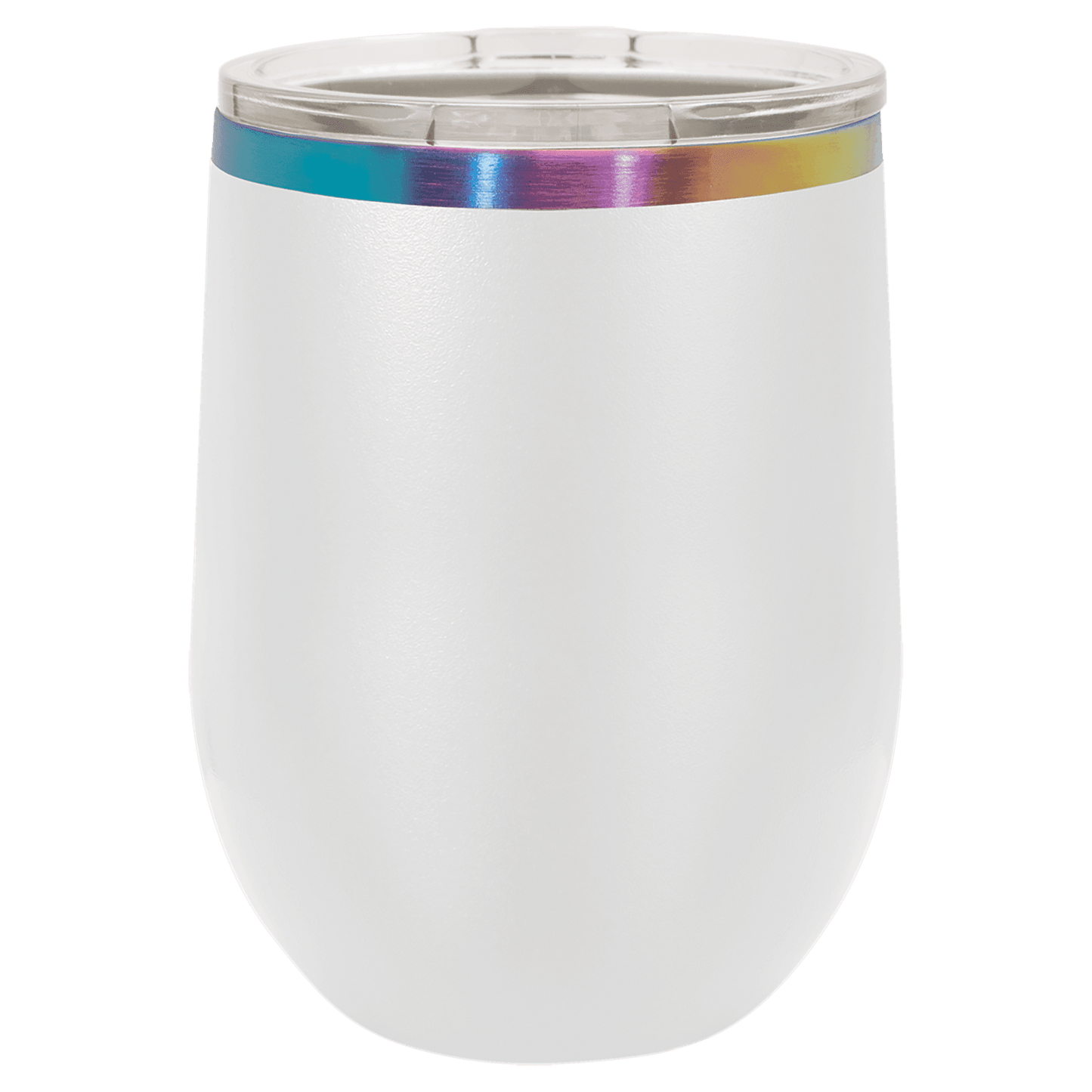 SKU: LTM891 - Polar Camel 12 oz. White/Prism Stemless Wine Tumbler