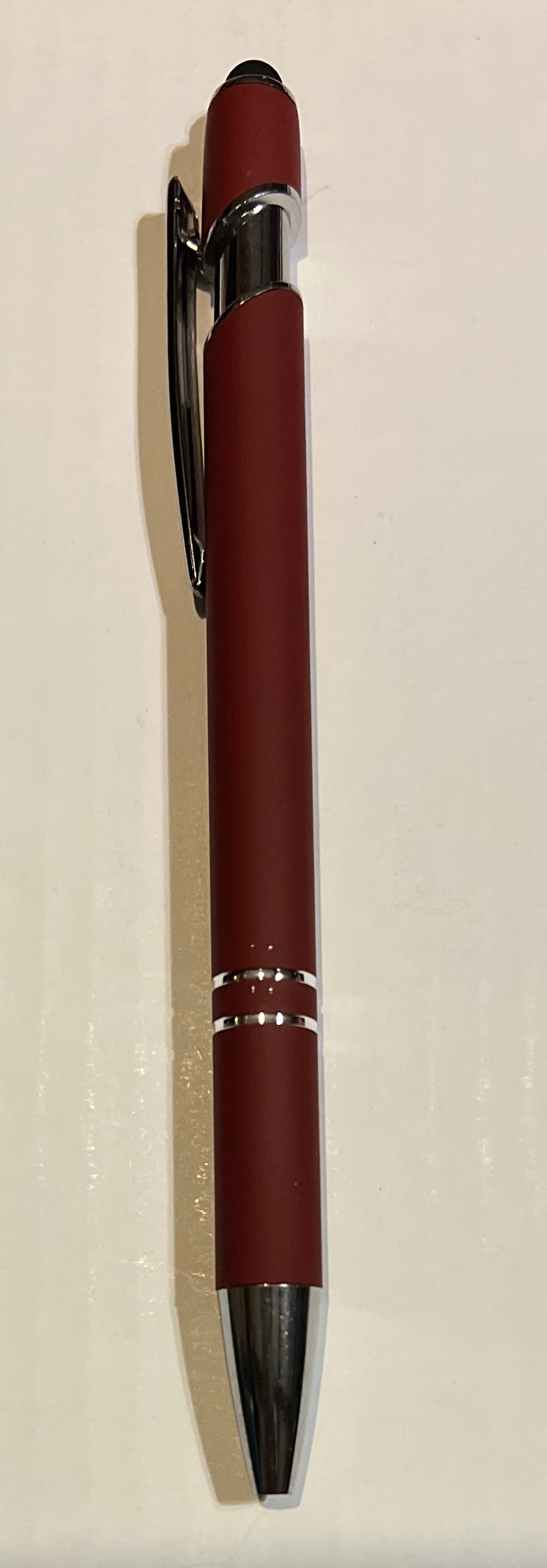 Ballpoint Pen with Stylus Tip Click, 2 in 1 Black Ink, 1.0 mm Medium Point Stylus Metal Pen for Touch Screen Tablet