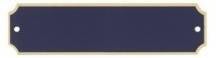 3 1/4" x 1" x .020" Laserable Black Brass Perpetual Plate with Gold Border