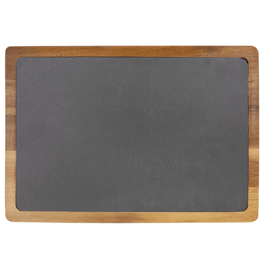 SKU: SLT077 - 13" x 9" Acacia Wood/Slate Cutting Board